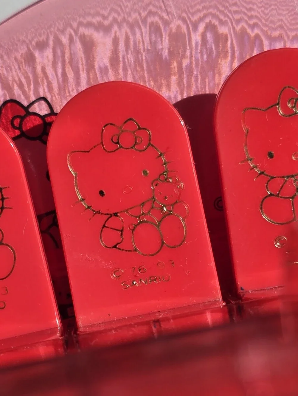 Vintage 1993 RARE Hello Kitty suitcase stamp set